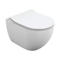 Унитаз подвесной с сиденьем микролифт Cersanit Brasko 64824 безободковый