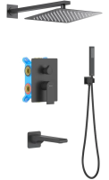 Душевая система Aquatek Лира AQ1473MB черный