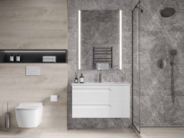 Керамогранит Mramor Story Grey серый Матовый 60x120 от Ceradim (Индия)