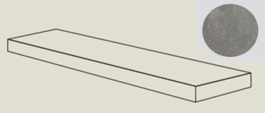 Ступень угловая BLEND CONC.ANG.TOP DX GREY RET правая (PF60006958) 32x120x4.5 от ABK Ceramiche (Италия)