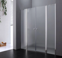 Душевая дверь в нишу Cezares Elena 240 см. профиль хром, стекло прозрачное