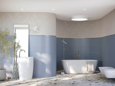 Настенная плитка Aquarelle blue (12-01-4-29-10-61-2561) 5.8x24 от Creto (Россия)