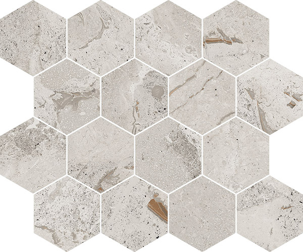 Мозаика Karnis Mosaico Esagona Silver Matt (97430) 33x27.5 от Cerdomus (Италия)