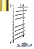 Полотенцесушитель электрический 600x1000 Двин F BRAID electro 4627170784088 золото