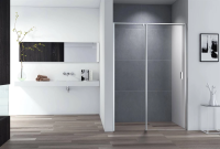 Душевая дверь в нишу Cezares Urban 110 см. профиль хром, стекло прозрачное