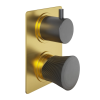 Смеситель для ванны Paini Domus 18PJ691PZ встраиваемый, матовое золото PVD