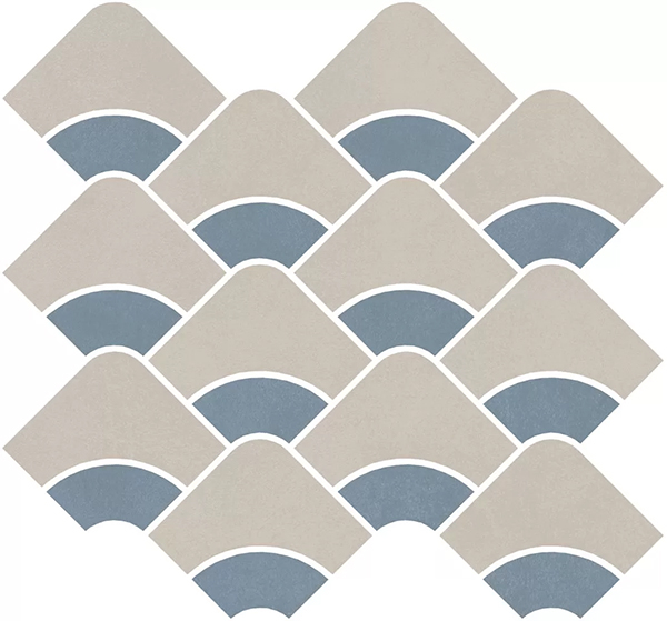 Мозаика Таделакт наборный бежевый светлый/синий светлый мат.обр.(KMD2HID005BR) 30x28 от Kerama Marazzi (Россия)