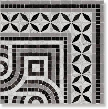 Декор Via Appia Cant. Paxos Negro 43.5x43.5 от Vives Ceramica (Испания)