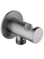 Шланговое подключение с держателем для душа Aquatek AQ2464BGM оружейная сталь