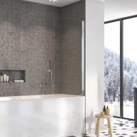 Шторка для ванны Radaway NES 60 см. профиль хром, стекло прозрачное