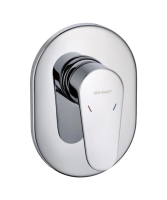 Встраиваемый смеситель в стену 1-функц (латунное тело в комплекте) Bravat Eler FB848238CP-RUS