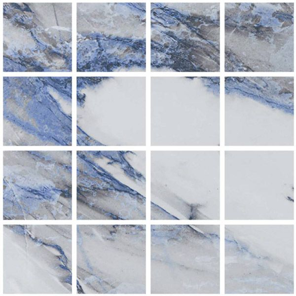 Мозаика MALLA (7) CR.ARNO AZZURRO (leviglass) 30x30 от Pamesa (Испания)