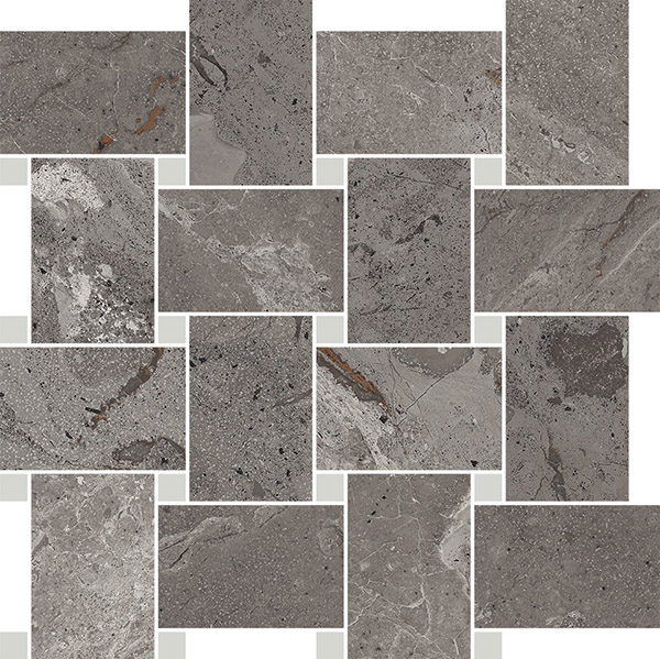 Декор Karnis Contrasti Charcoal Matt con Tozz. Piombo (97410) 30x30 от Cerdomus (Италия)