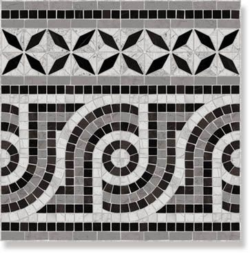 Декор Via Appia Cen. Nola Negro 43.5x43.5 от Vives Ceramica (Испания)