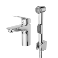 Смесители BelBagno DUE Смеситель для раковины без донного клапана с гигиеническим душем, хром DUE-LVM/HGN-CRM-W0