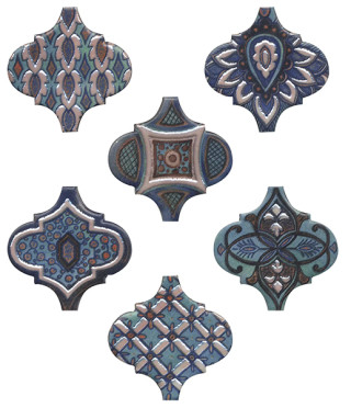 Панно Арабески Марокко 1 (из 6 частей 6.5x6.5) (KMP3STA010M6X) 10x25x6.9 от Kerama Marazzi (Россия)