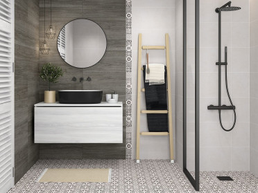 Бордюр Винтаж Вуд Белый 7303-0002 (6903-0042) 7.5x30 от Lasselsberger Ceramics (Россия)