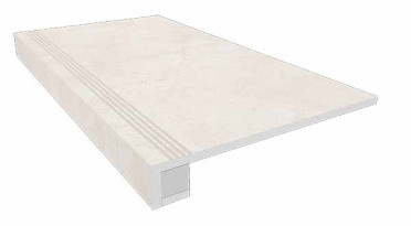 Комплект (Ступень MA00(33x120)непол(прямоугол.бортик)с насечками+Подступенок(14/5x120) 33x120 от Ametis (Россия)