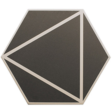 Керамогранит FANCY LINES GRAPHITE (127018) 20x23 от DNA Tiles (Испания)