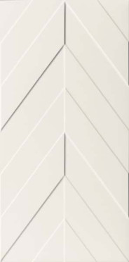 Настенная плитка 4D D730 CHEVRON WHITE MATT 40x80 от Marca Corona (Италия)