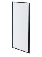 Душевая дверь в нишу распашная Aquatek 90 см. профиль оружейная сталь, стекло прозрачное