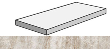 Угловая ступень SENSI GEMS ANG. TOP SX TAJ MAHAL левая (PF60005662) 32x120x4.5x2 от ABK Ceramiche (Италия)