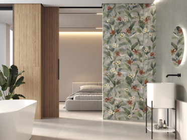 Керамогранит Floresta 17549 листья светло-серый ректификат 60x120 от Mei (Германия)