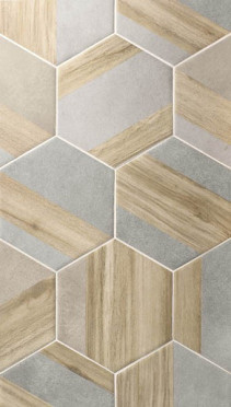 Керамогранит WORK HEXAWORK MIX 21x18.2 от APE Ceramica (Испания)