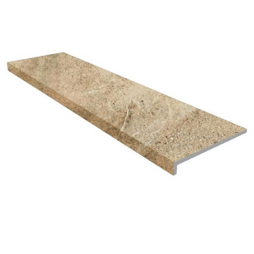 Фронтальная ступень Petra Round. Smooth Ocre 33x120 от Gres de Aragon (Испания)