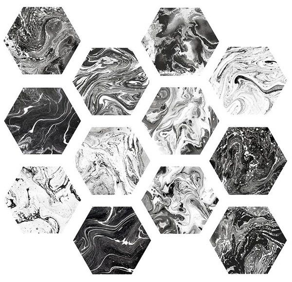 Керамогранит EBRU Shiny Hexa (20 вариаций рис.) 23.2x26.7 от ITT Ceramic (Испания)