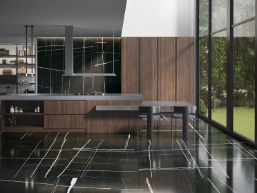 Керамогранит Marble SL Сахара Блэк лаппатированный (SG072902R) 119.5x320x11 от Kerama Marazzi (Россия)