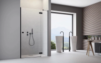 Душевая дверь в нишу правосторонняя Radaway Essenza 100 см. профиль черный, стекло прозрачное