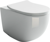 Унитаз приставной с сиденьем микролифт Ceramica Nova Metropol CN4004 безободковый