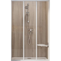 Душевая дверь в нишу Ravak Supernova ASDP3-130 профиль хром, стекло прозрачное