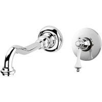 Встраиваемый смеситель для раковины Cezares Margot MARGOT-BLS1-01-Bi хром / белая ручка