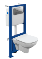Комплект унитаз с инсталляцией, кнопкой и сиденьем микролифт Cersanit City 64121