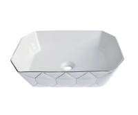 Раковина накладная Bronze de Luxe Silver Cell 50 1398SL белая