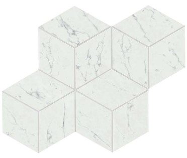 Мозаика керамогранит Marvel Stone Carrara Pure Mosaico Esag. Lapp. (AS2J ) 30x35 от Atlas Concorde (Италия)