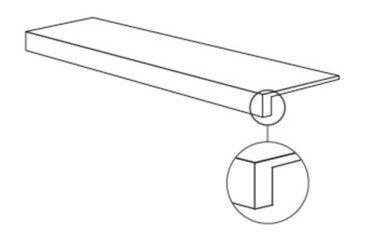 Фронтальная ступень POETRY WOOD GTOP ECRU NAT RETT 32x120x4.5 от ABK Ceramiche (Италия)