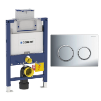 Инсталляция для унитаза Geberit Duofix Omega h82 111.003.00.1, кнопка смыва хром