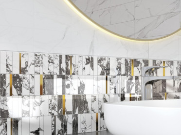 Мозаика White stream белый (16677) 30x30 от Mei (Германия)