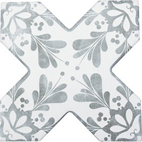 Керамогранит BECOLORS CROSS DEC. STENCIL GREY (CV67382) 13.25x13.25 от Cevica (Испания)