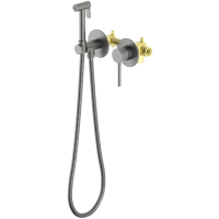 Гигиенический душ со смесителем Aquatek Европа AQ1319BGM оружейная сталь