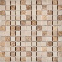 pixmosaic PIX 276 Emperador Light, Crema Nova, чип 23x23 мм, сетка 305х305x6 мм, Матовая