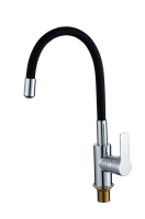 Смеситель для кухонной мойки RUSH Siple (SI7335-60Black) с гибким изливом
