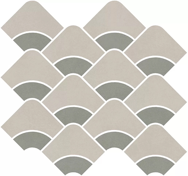 Мозаика Таделакт наборный бежевый светлый/зелёный мат.обр.(KMD2HID006BR) 30x28 от Kerama Marazzi (Россия)