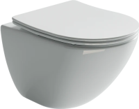 Унитаз подвесной с сиденьем микролифт Ceramica Nova Mono CN1905 безободковый