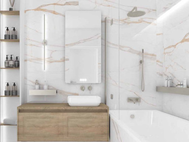 Керамогранит Calacatta Goddes Gold белый Полированный 60x120 от Ceradim (Индия)