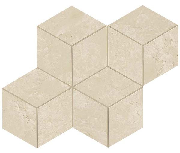 Мозаика керамогранит Marvel Stone Cream Prestige Mosaico Esag. Lapp. (AS2H ) 30x35 от Atlas Concorde (Италия)