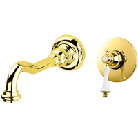 Встраиваемый смеситель для раковины Cezares Margot MARGOT-BLS1-03/24-Bi золото / белая ручка